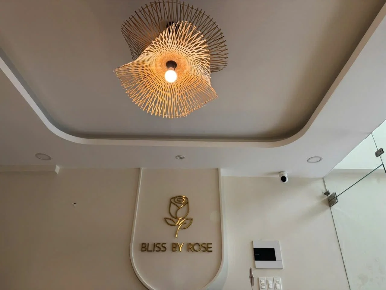 Bliss by Rose Gold Rose Emblem & Bamboo Chandelier